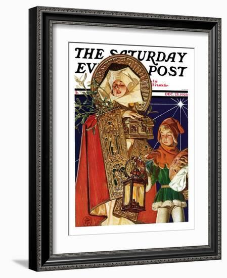 "Medieval Merry Christmas," Saturday Evening Post Cover, December 25, 1926-Joseph Christian Leyendecker-Framed Giclee Print