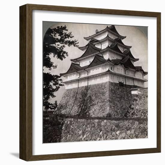 Medieval Moated Castle of Japanese Princes, Occasionally Used by the Mikado Nagoya, Japan, 1896-Underwood & Underwood-Framed Photographic Print