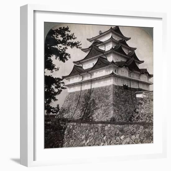 Medieval Moated Castle of Japanese Princes, Occasionally Used by the Mikado Nagoya, Japan, 1896-Underwood & Underwood-Framed Photographic Print