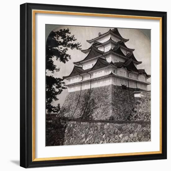Medieval Moated Castle of Japanese Princes, Occasionally Used by the Mikado Nagoya, Japan, 1896-Underwood & Underwood-Framed Photographic Print