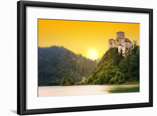 Medieval Niedzica Castle at Czorsztyn Lake in Poland-Patryk Kosmider-Framed Photographic Print