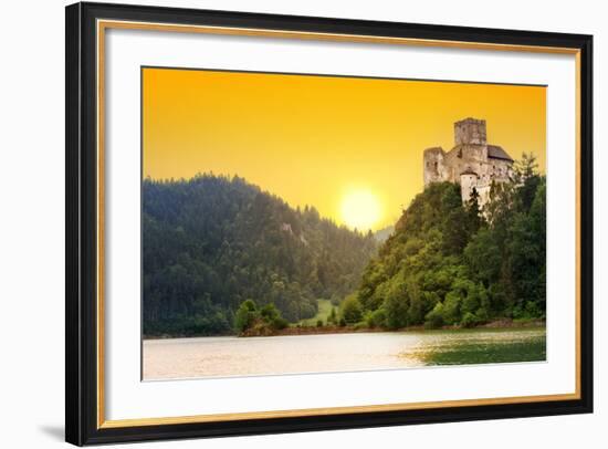 Medieval Niedzica Castle at Czorsztyn Lake in Poland-Patryk Kosmider-Framed Photographic Print