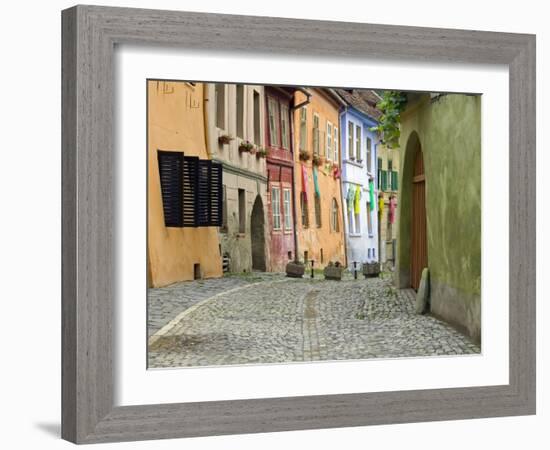 Medieval Old Town, Sighisoara, Transylvania, Romania-Russell Young-Framed Photographic Print