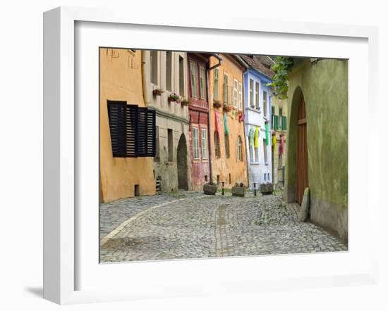 Medieval Old Town, Sighisoara, Transylvania, Romania-Russell Young-Framed Photographic Print