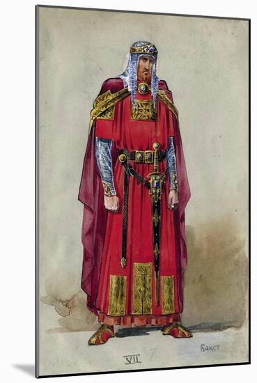 Medieval Prince. Costume Design-Léon Bakst-Mounted Giclee Print