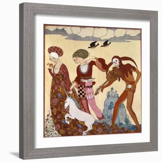 Medieval Scene-Georges Barbier-Framed Giclee Print