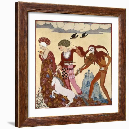 Medieval Scene-Georges Barbier-Framed Giclee Print