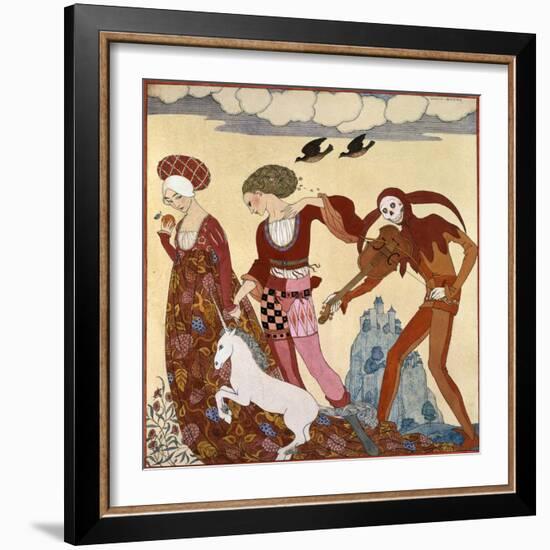 Medieval Scene-Georges Barbier-Framed Giclee Print