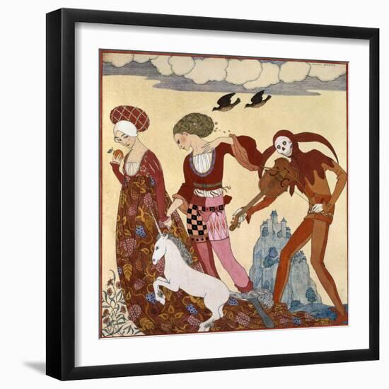 Medieval Scene-Georges Barbier-Framed Giclee Print