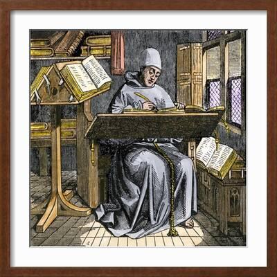 FOBO - Miniature painting of a scribe writing at a desk