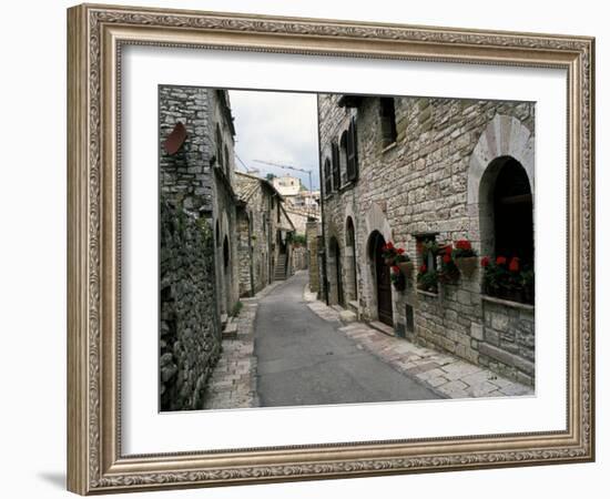 Medieval Street, Assisi, Umbria, Italy-Marilyn Parver-Framed Photographic Print