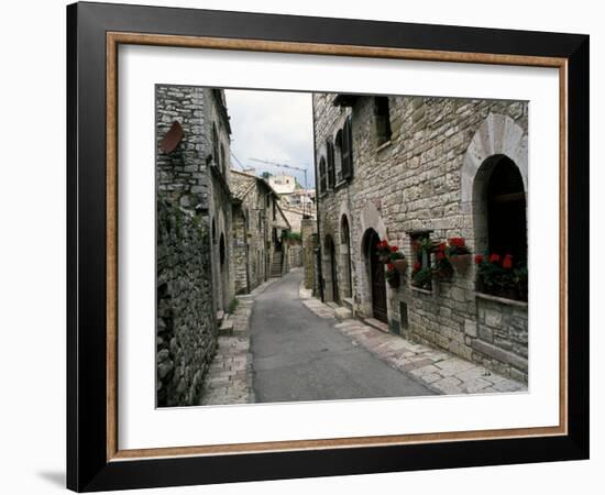 Medieval Street, Assisi, Umbria, Italy-Marilyn Parver-Framed Photographic Print