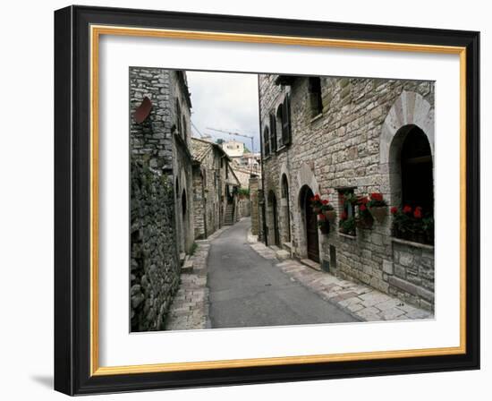 Medieval Street, Assisi, Umbria, Italy-Marilyn Parver-Framed Photographic Print