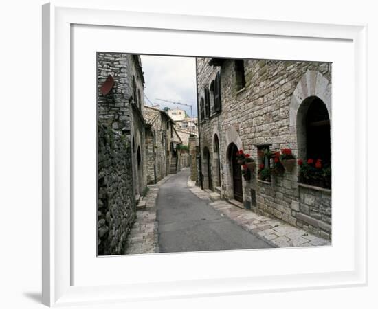 Medieval Street, Assisi, Umbria, Italy-Marilyn Parver-Framed Photographic Print