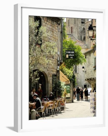 Medieval Street in Walled and Turreted Fortress of La Cite, Carcassonne, UNESCO World Heritge Site-Peter Richardson-Framed Photographic Print