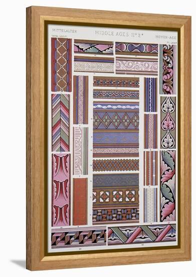 Medieval Style Decoration, Plate LXVII from Grammar of Ornament-Owen Jones-Framed Premier Image Canvas