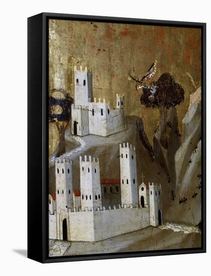 Medieval Town, Painting Detail-Giovanni del Biondo-Framed Premier Image Canvas
