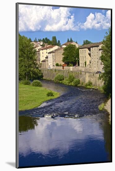 Medieval Village and Allier River, Lavoute Chilhac, Auvergne, Haute Loire, France, Europe-Guy Thouvenin-Mounted Photographic Print