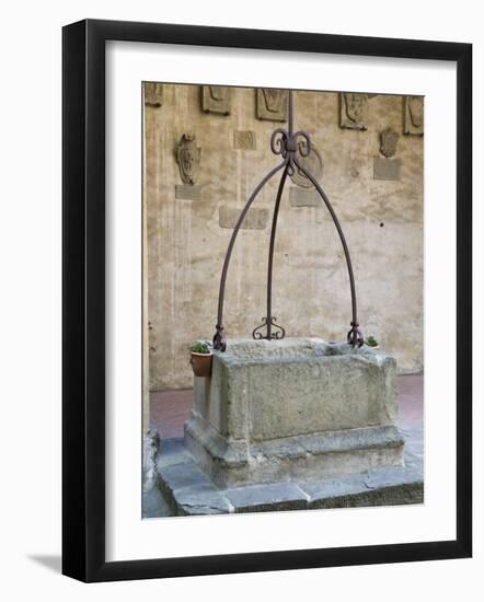 Medieval Well, Palazzo Dei Vicari, Scarperia, Florence, Tuscany, Italy, Europe-Nico Tondini-Framed Photographic Print