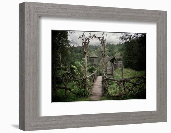 Medieval Wooden Fortification.-NejroN Photo-Framed Photographic Print