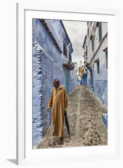 Medina, old town, Chefchaouen, Chaouen, Morocco-Ian Trower-Framed Photographic Print