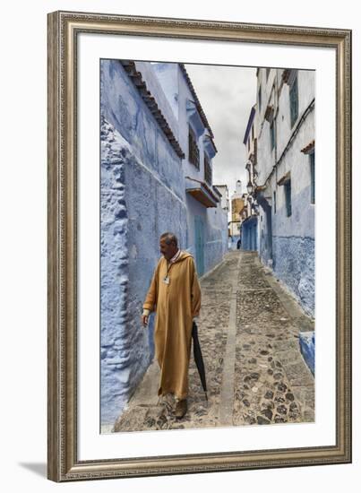 Medina, old town, Chefchaouen, Chaouen, Morocco-Ian Trower-Framed Photographic Print