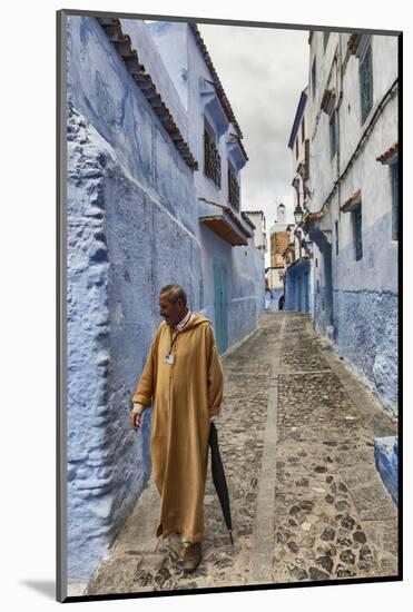 Medina, old town, Chefchaouen, Chaouen, Morocco-Ian Trower-Mounted Photographic Print