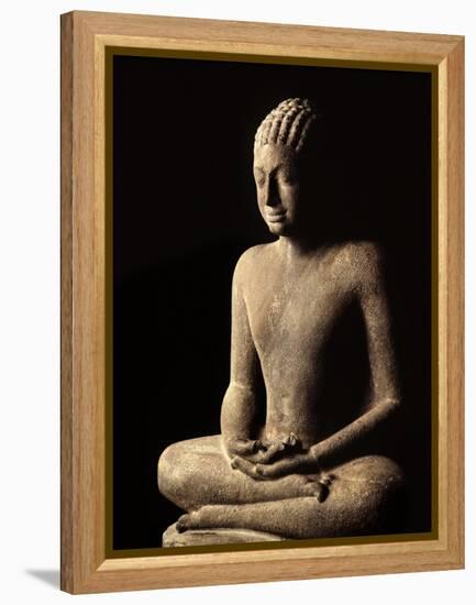 Meditating Buddha, Davaravati Period-null-Framed Premier Image Canvas