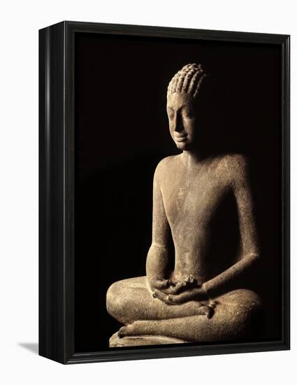 Meditating Buddha, Davaravati Period-null-Framed Premier Image Canvas