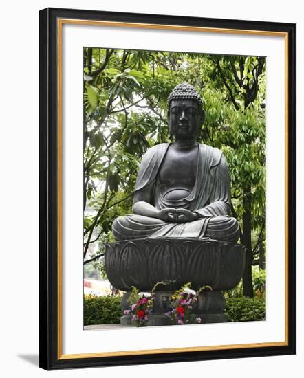 Meditating Buddha Statue, Tokyo, Japan, Asia-null-Framed Photographic Print