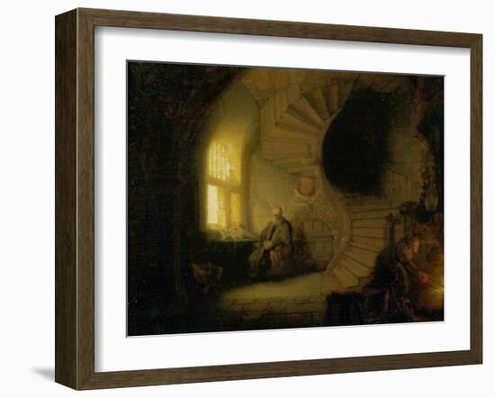 Meditating Philosopher, 1632-Rembrandt van Rijn-Framed Giclee Print