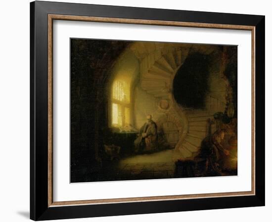 Meditating Philosopher, 1632-Rembrandt van Rijn-Framed Giclee Print