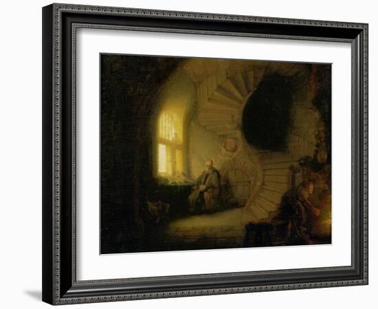 Meditating Philosopher, 1632-Rembrandt van Rijn-Framed Giclee Print