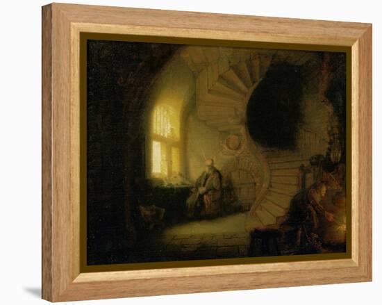 Meditating Philosopher, 1632-Rembrandt van Rijn-Framed Premier Image Canvas