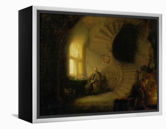 Meditating Philosopher, 1632-Rembrandt van Rijn-Framed Premier Image Canvas