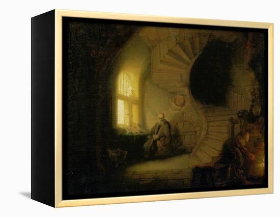Meditating Philosopher, 1632-Rembrandt van Rijn-Framed Premier Image Canvas