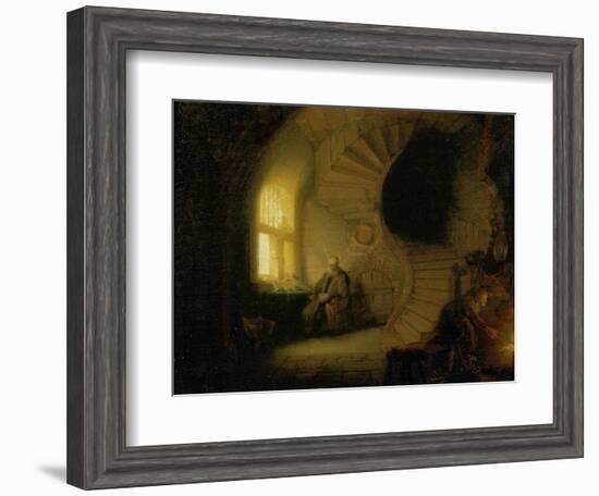 Meditating Philosopher, 1632-Rembrandt van Rijn-Framed Giclee Print