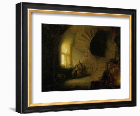 Meditating Philosopher, 1632-Rembrandt van Rijn-Framed Giclee Print