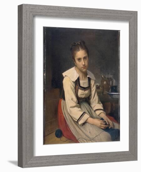 Meditation, 1870 (Oil on Canvas)-Leon Bazile Perrault-Framed Giclee Print