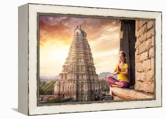 Meditation in India-Marina Pissarova-Framed Premier Image Canvas