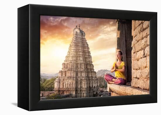 Meditation in India-Marina Pissarova-Framed Premier Image Canvas