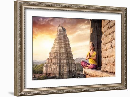 Meditation in India-Marina Pissarova-Framed Photographic Print