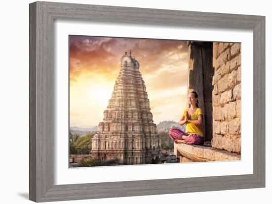 Meditation in India-Marina Pissarova-Framed Photographic Print