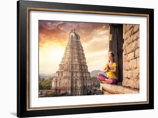 Meditation in India-Marina Pissarova-Framed Photographic Print