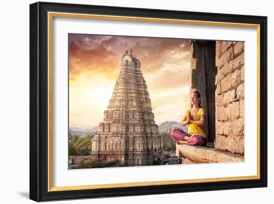 Meditation in India-Marina Pissarova-Framed Photographic Print