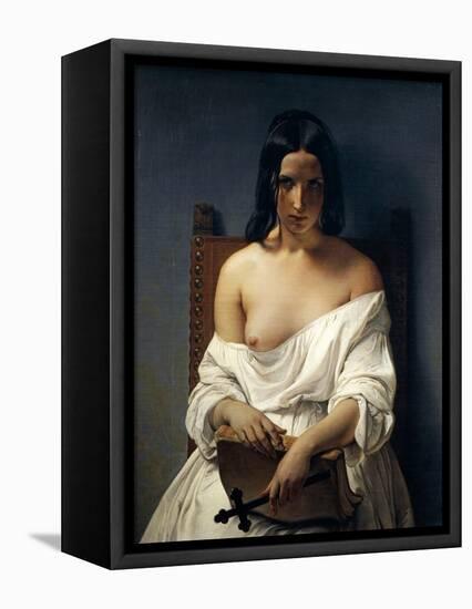 Meditation, Italy in 1848, 1851-Francesco Hayez-Framed Premier Image Canvas