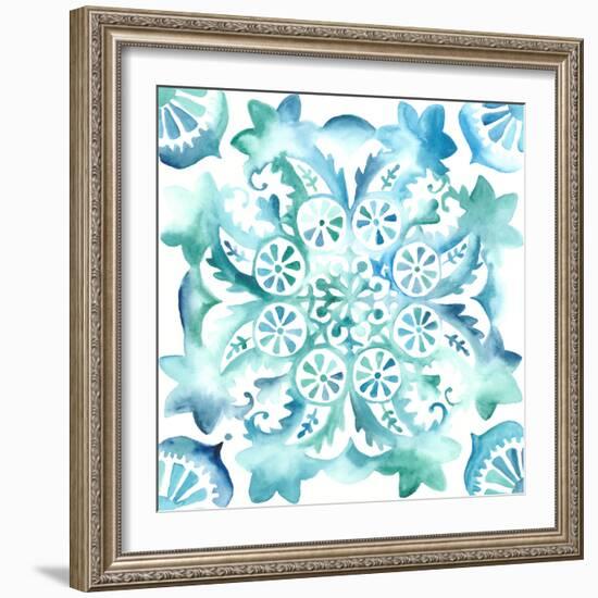 Meditation Tiles II-Chariklia Zarris-Framed Art Print