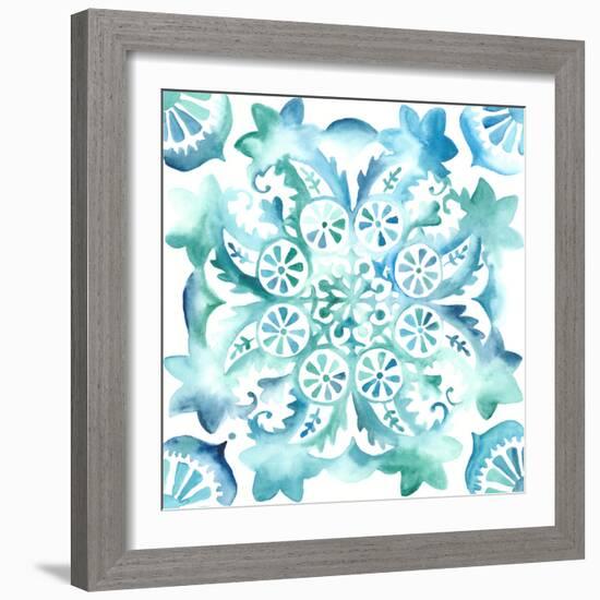 Meditation Tiles II-Chariklia Zarris-Framed Art Print