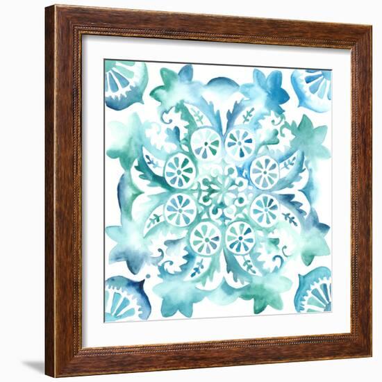 Meditation Tiles II-Chariklia Zarris-Framed Art Print