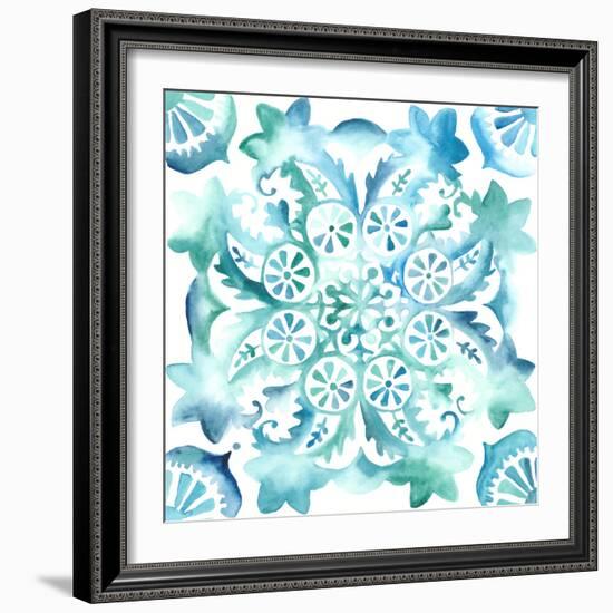 Meditation Tiles II-Chariklia Zarris-Framed Art Print